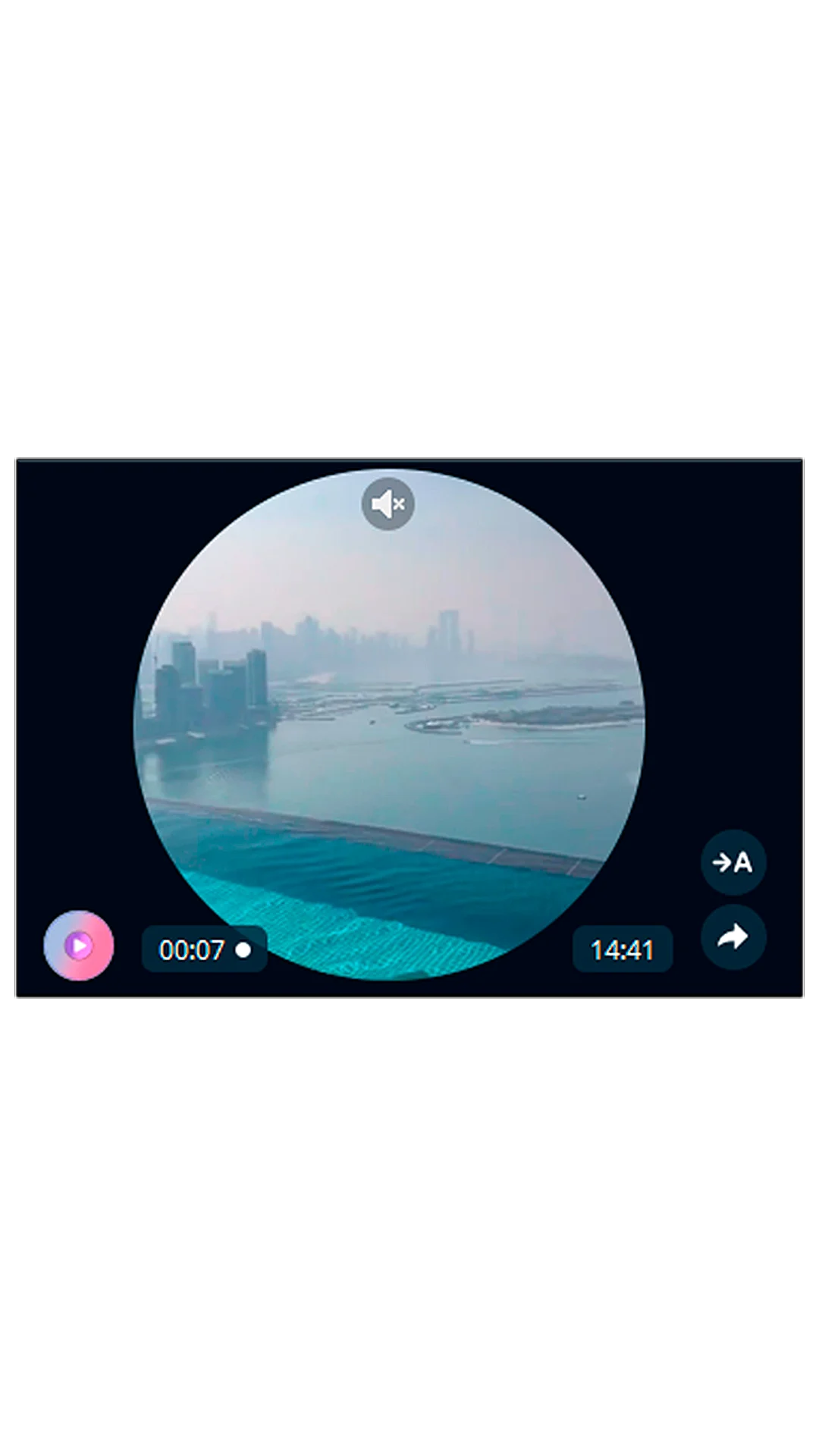 Результат конвертации видео в кружок Telegram